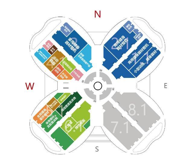 2021体博会各大展区规划示意图