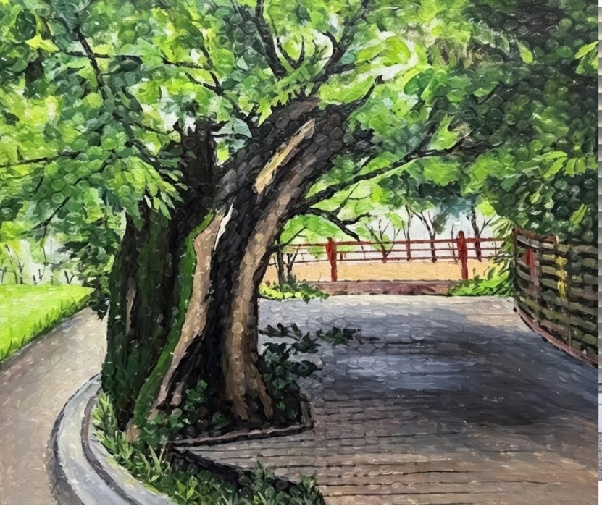 艺术点亮乡村丹青绘就振兴新貌——“艺术点亮乡村”书画展在宝山罗泾镇花红村成功举办