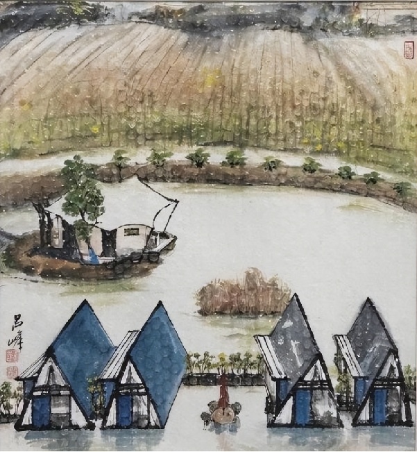艺术点亮乡村丹青绘就振兴新貌——“艺术点亮乡村”书画展在宝山罗泾镇花红村成功举办